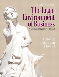 The Legal Environment of Business 7th Edition by Nancy K. Kubasek ebook