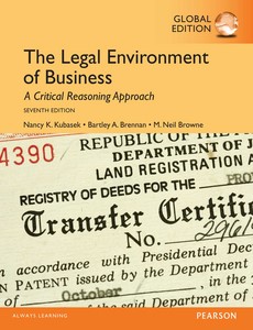The Legal Environment of Business 7th Global Edition by Nancy K. Kubasek ebook
