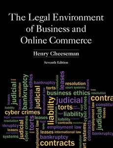The Legal Environment of Business and Online Commerce 7th Edition by Henry R. Cheeseman ebook