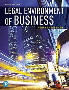 The Legal Environment of Business and Online Commerce 9th Edition by Henry R. Cheeseman ebook