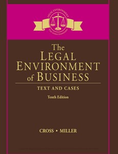 The Legal Environment of Business Text and Cases 10th Edition By Frank B. Cross ebook