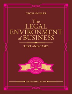 The Legal Environment of Business Text and Cases 11th Edition by Frank B. Cross ebook