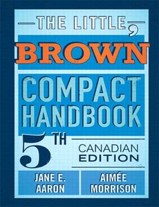 The Little, Brown Compact Handbook 5th Fifth Canadian Edition by Jane E. Aaron ebook