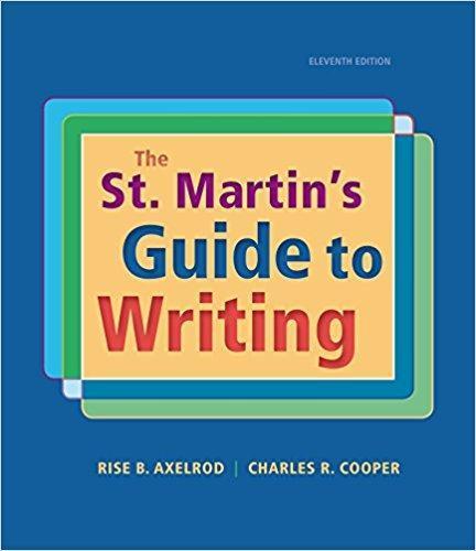 The St. Martin's Guide to Writing 11th Edition by Rise B. Axelrod ebook
