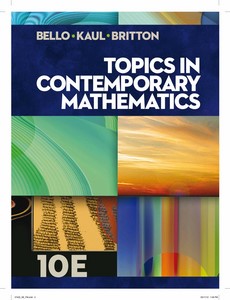 Topics in Contemporary Mathematics 10th Edition by Ignacio Bello ebook