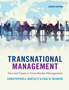 Transnational Management Text and Cases in Cross-Border Management 8th Edition by Christopher A. Bartlett ebook