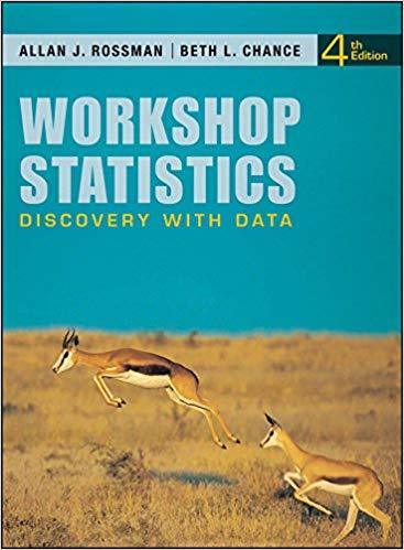 Workshop Statistics: Discovery with Data 4th Edition by Allan J. Rossman ebook