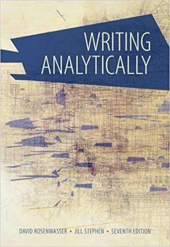 Writing Analytically 7th Edition by David Rosenwasser ebook