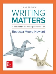 Writing Matters A Handbook for Writing and Research 3rd Edition by Rebecca Moore Howard ebook